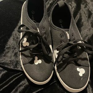 NWOT Size 7 Soul Mates Black Mickey Mouse Sneakers. No Box